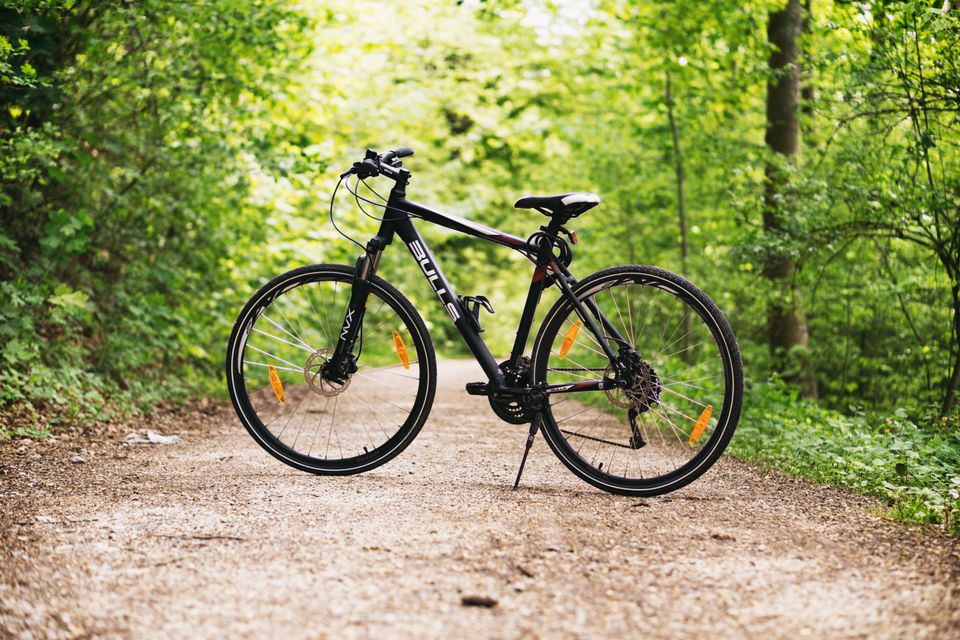 Road bicycle prepared in workshop